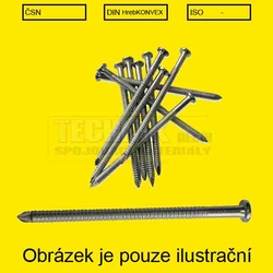 Hřebík  65x2.8  ZnŽ konvexní 34° páskovaný v papíru (kroužkový) pro hřebíkovačku