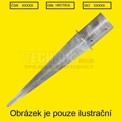Hrot zarážecí kotvící  80x750mm  TZN KULATÝ