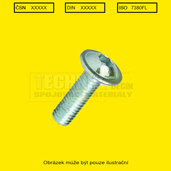 Imbus  5x16  A2          ISO 7380FL Půlkul. hlava s podložkou ECO-FIX