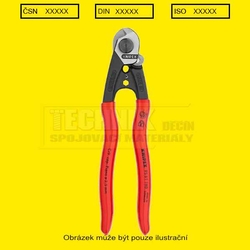 Kleště na ocelová lana  Knipex 190mm 