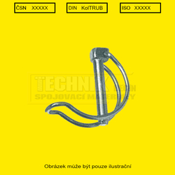 Kolík trubkový 11x50  Zn  závlačka pro trubky a kulatinu - zákolník