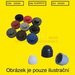 Krytka šroubu a matice M 10  OK17mm - klobouková  ŠEDÁ