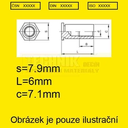 M  4x 6  Zn          Lisovací matice sloupek distanční otevřená