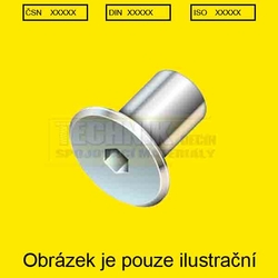 Matice nábytkářská  6x12  Zn  JCN  Plochá hlava 17mm spojovací článek