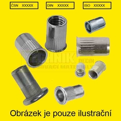 Nýt maticový  4x11  AL  0.5 - 2.0 mm  hlava zápustná micro