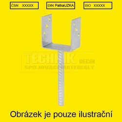 Patka kotevní 120x 60  TZN tvar U úzká bez prolisu s trnem