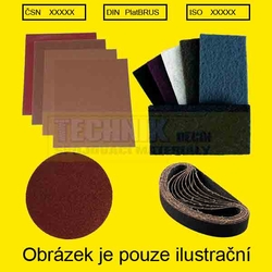 Papír brusný  P60 150mm SAITAC ZF 150 P60F7 Suchý zip středová díra