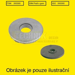 Podložka s gumou  5.0x16mm  Zn