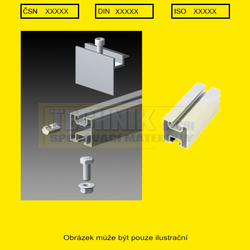 Profil Al pro M  8 L=3200x40x40mm W1 SOLAR