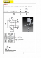 Profil Al pro M  8 L=3200x40x40mm W1 SOLAR