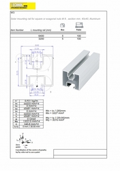 Profil Al pro M  8 L=3200x40x40mm W3 SOLAR