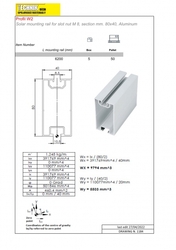 Profil Al pro M  8 L=6200x80x40mm W2 SOLAR