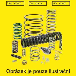 Pružina tlačná 0.5x5x15x8 závitů - A2 nerez teploodolná, nebroušená