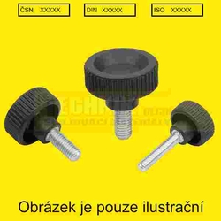 Rukojeť ovládací M  8x25  šroub+kolečko sklolaminát