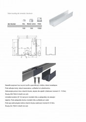 SPOJKA pro lištu montážní 200mm hliník AL SOLAR