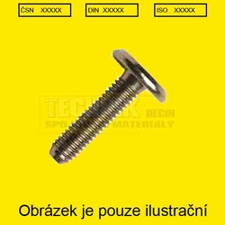 Šroub nábytkářský 6x60  Zn          Plochá hlava 14mm nábytkový