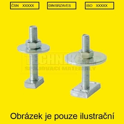 Šroub závěsný 8x50  Zn (nosníkový) sestava  do profilu (základna 31x16.5x6mm)