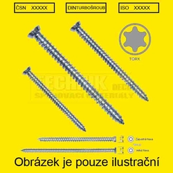 Turbošroub 130x7.5  Zn MRS-H okenní MALÁ hlava RAL 8003 hnědá antuková