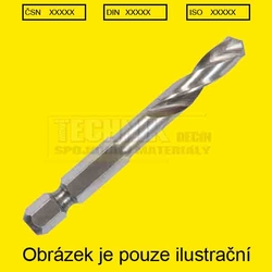 Vrták  3.0mm Spirálový 1/4" šestihranný-bit  HSS-G