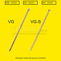 Vrut 8.0x140  Zn          VG-S TORX zápustná  celý závit