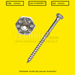 Vrut 12x340  Zn          DUAL ŠESTIHRAN TORX 30 -OK17