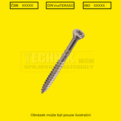 TD  4.0x 40  AISI 410 (kalená nerez C1=1.4006)   vrut s frézkou+rýha na špici TORX Teraso