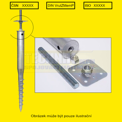 Vrut zemní 110x110x850 TZN  + patka pilíře 