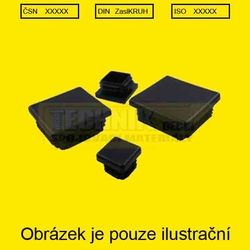 Záslepka  30x30x1.0-2.0          černá čtvercová se závitem M10